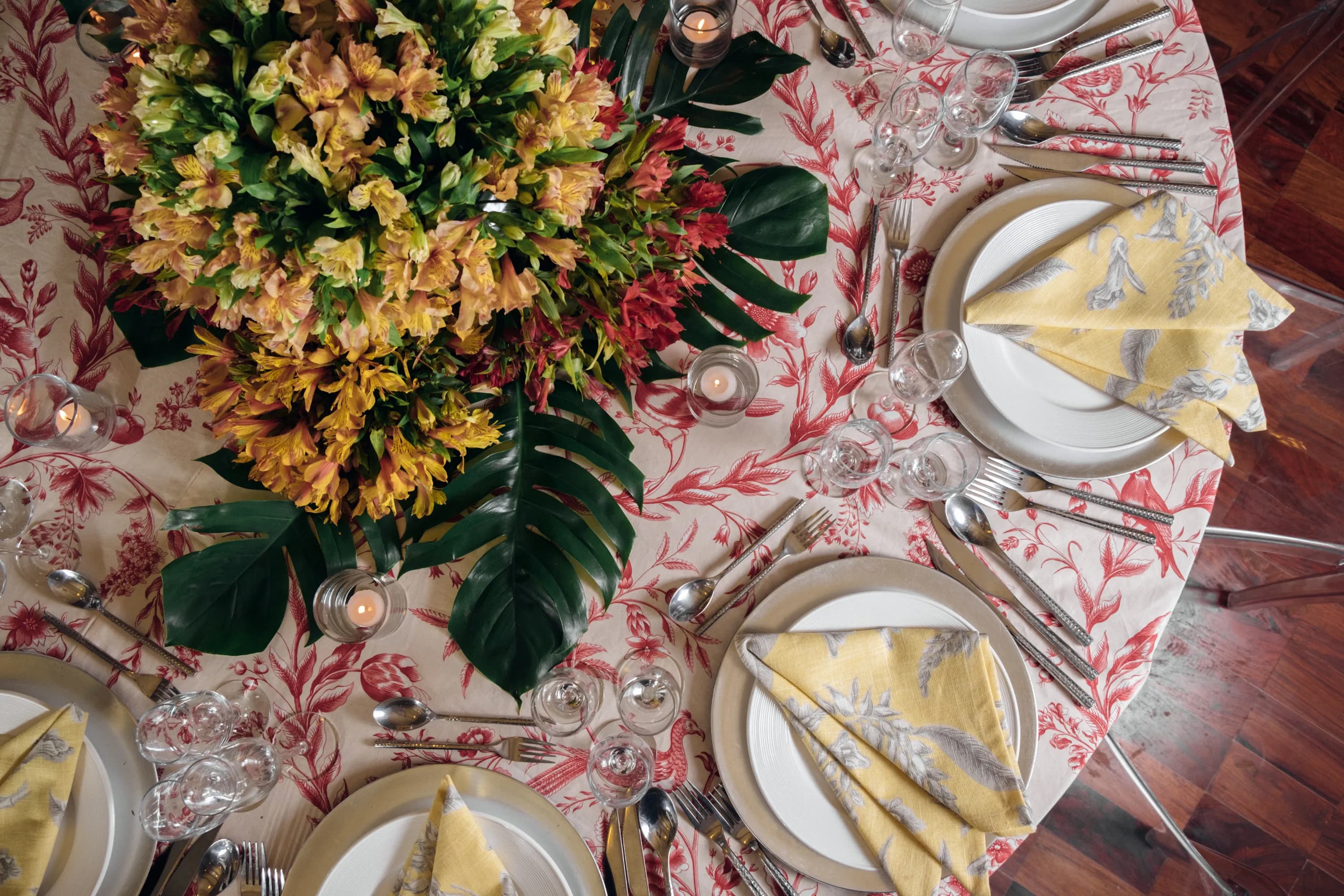 Catering table setup